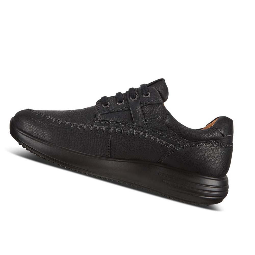 Men's Ecco Soft 7 Runner Seawalker Sneakers Black | Canada 634EBC